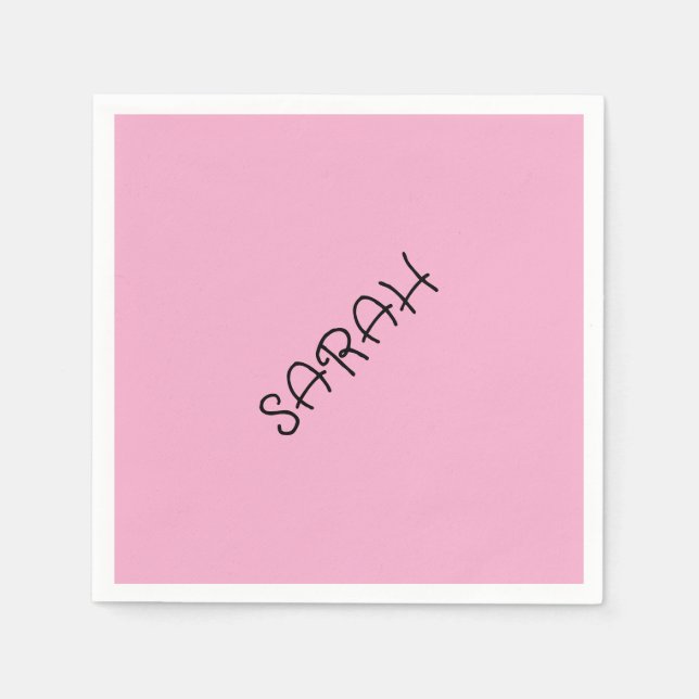 Blush Personalized Napkins (Front)