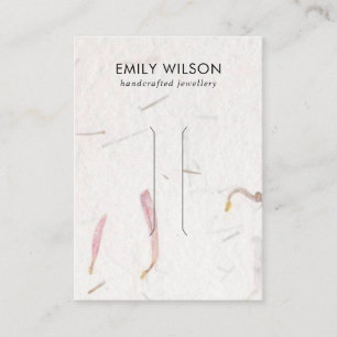 BLUSH PETAL HANDMADE PAPER HAIR CLIP DISPLAY CARD