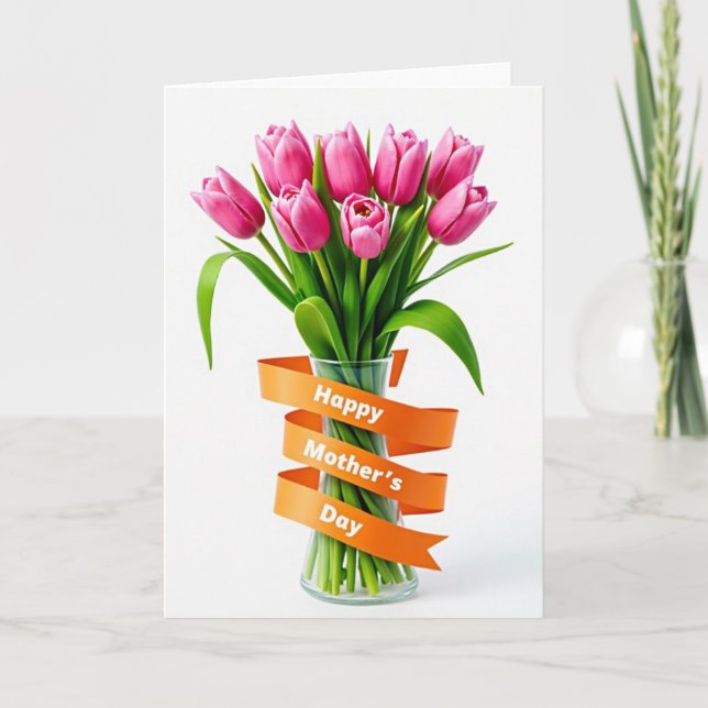 Blush Petal Mothers Day Card (Front)