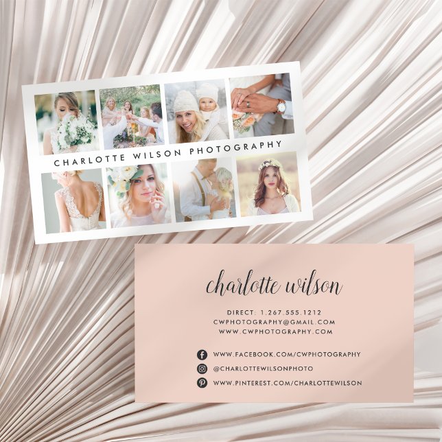 Blush Photo Collage | Photographer Business Card