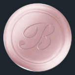 Blush Pink 1 Letter Monogram Wax Seal Stickers<br><div class="desc">This chic and trendy 1 Letter Calligraphy Script Monogram Faux Wax Seal Stickers in Light Pastel Blush Pink colorway will make the perfect finishing touch to your wedding invitations, birthday party, baby shower, anniversary, or other special occasion stationery. Seal your envelopes and Favor bags easily and beautifully with the look...</div>