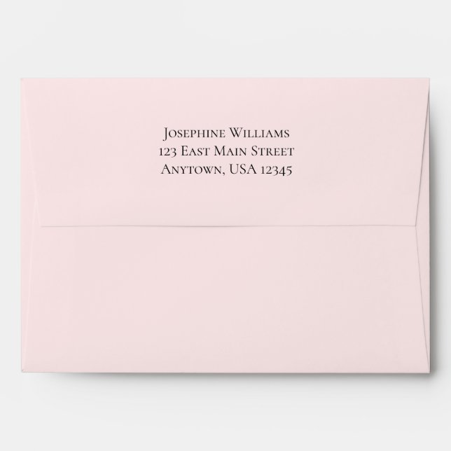Blush Pink A7 5x7 Return Address Envelope (Back (Top Flap))