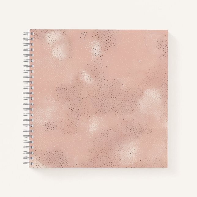 Blush Pink Abstract Texture Notebook (Front)