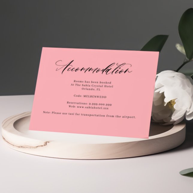 Blush Pink Accommodation Enclosure Card (Creator Uploaded)