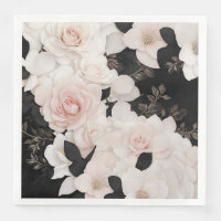 Blush pink and black floral