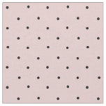 Blush Pink and Black Mini Polka Dot Pattern Fabric