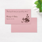 Blush Pink and Brown Floral Butterfly Favor Tag (Desk)