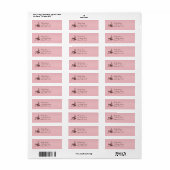 Blush Pink and Brown Floral Return Address Label (Full Sheet)
