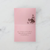 Blush Pink and Brown Floral Thank You Card (Inside)