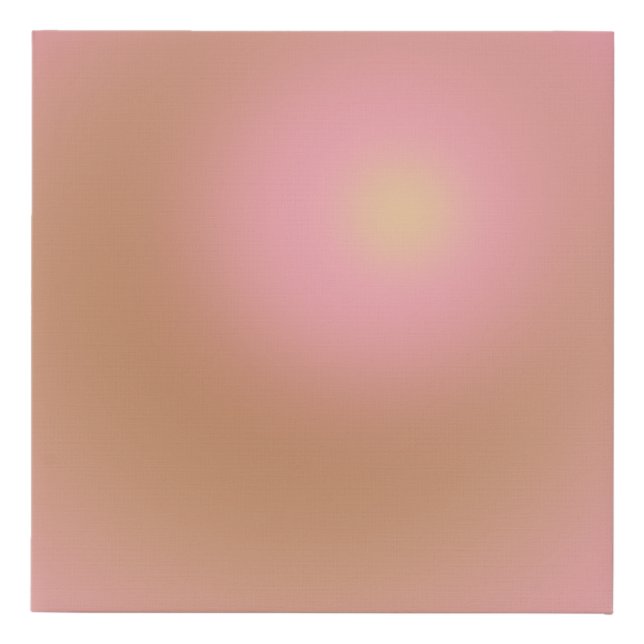 Blush Pink And Brown Gradient Faux Canvas Print (Front)
