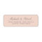 Blush Pink and Charcoal Gray Address Labels
