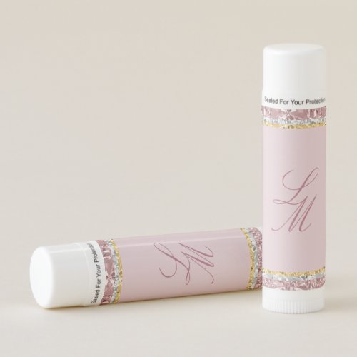 Blush Pink and Crystal Edged Lip Balm