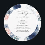 Blush Pink and Dusty Blue Floral Wedding Program<br><div class="desc">Floral blue wedding programs</div>