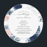Blush Pink and Dusty Blue Floral Wedding Program<br><div class="desc">Floral blue wedding programs</div>