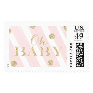 Blush Pink and Gold Baby Shower | Oh Baby Postage