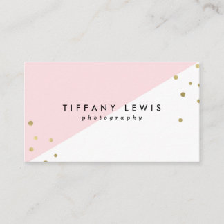 Blush Pink and Gold Business Cards