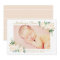 Blush Pink and Gold Floral Baby Girl Photo Birth
