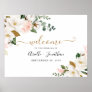 Blush Pink and Gold Floral Wedding Welcome Sign
