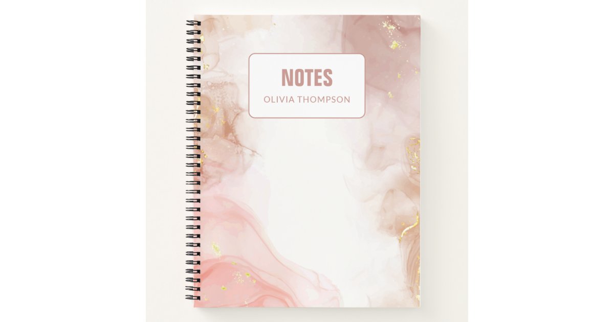 Personalized Elegant Pink Sketchbook Notebook, Zazzle