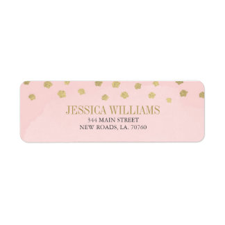 Blush Pink and Gold Luxury Graduation Labels