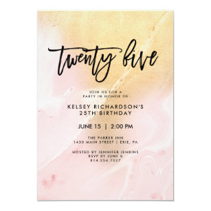 25th Birthday Invitations Zazzle