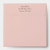 Blush Pink and Gray Damask Envelope (Back (Top Flap))
