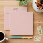 Blush Pink and Gray Damask Envelope (Desk)