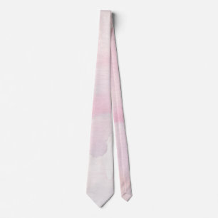 Blush Pink and Lavender Watercolor Wash Neck Tie