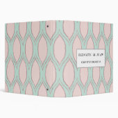 blush pink and mint Modern Geometric Pattern 3 Ring Binder (Background)