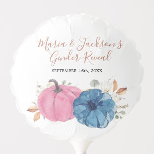 Blush Pink and Navy Pumpkin Baby and Bridal Shower Balloon