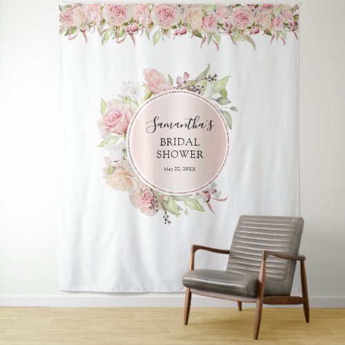 Blush Pink and Rose Gold Any Event Photo Backdrop