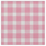 Blush Pink and White Checkered gingham plaid Fabric
