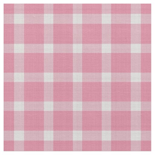 Blush Pink and White Checkered Pattern Fabric