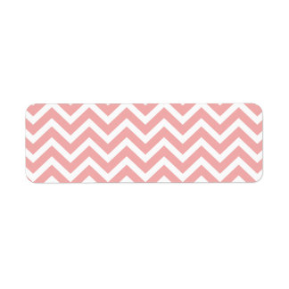 Blush Pink and White Chevron Zig Zag Label