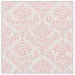 Blush Pink and White Damask Fabric