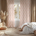 Blush Pink and White Moroccan Pattern Sheer Curtains<br><div class="desc">Design your own custom curtains in any color combination to perfectly coordinate with your home decor in any space! Use the design tools to change the background color behind the white Moroccan quatrefoil pattern, or add your own text to include a name, monogram initials or other special text. Every curtain...</div>