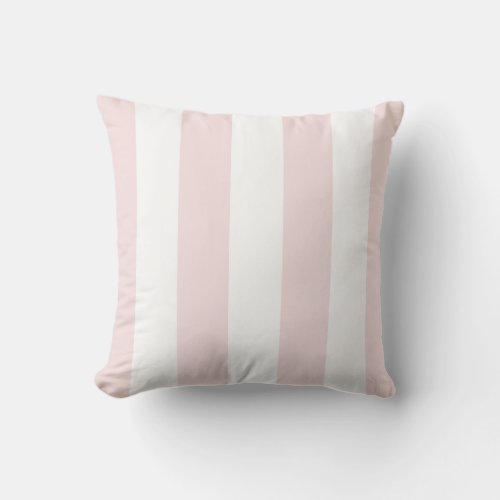 Blush Pink and White Stripe Lumbar Pillow