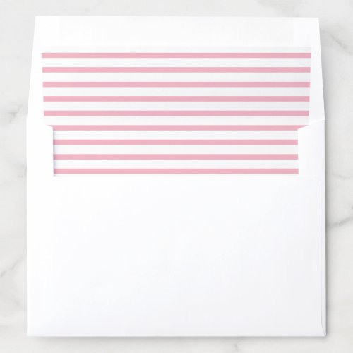 Blush Pink and White Striped Envelope Liner