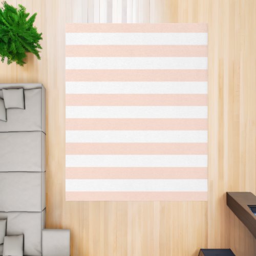 Blush Pink and White Stripes Rug