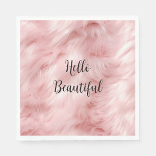 Blush Pink Animal Fur Napkins