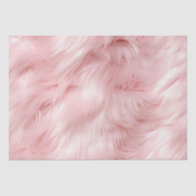 Blush Pink Animal Fur Tissue Paper (Front)