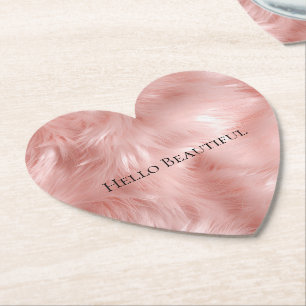 Blush Pink Animal Paper Coaster