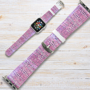 Blush Pink Apple Watch Band Minimal Zebra Stripe