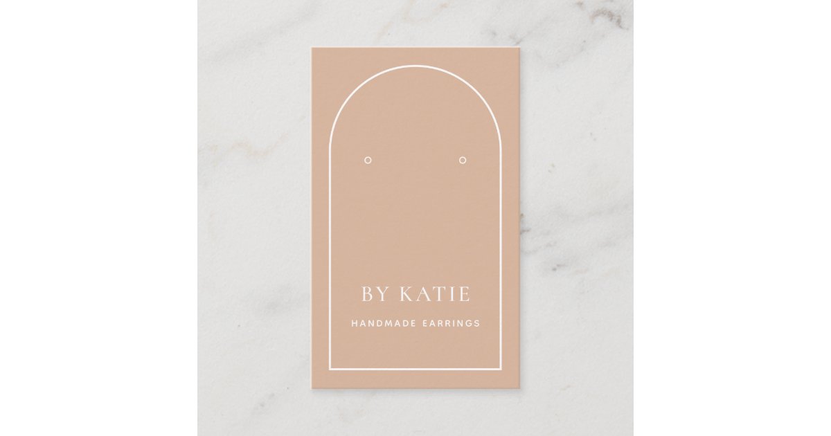 Blush Pink Arch Business Earring Display Card
