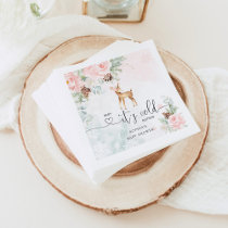 Blush pink baby deer baby its cold outside napkins