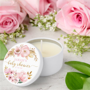Blush Pink Baby Shower Mini Candle Favor Favors