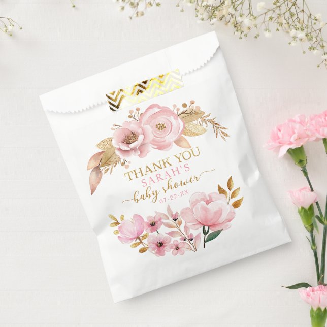 Blush Pink Baby Shower Thank You Favor Bag (Sealed)