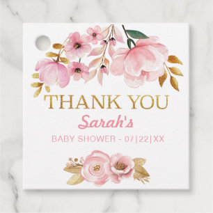 Blush Pink Baby Shower Thank You Favor Tag