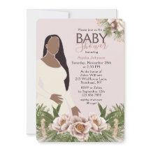 Blush Pink Baby Shower Watercolor Floral