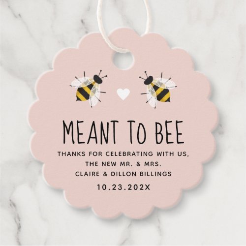 Blush Pink Baby to Bee Honey Shower Favor Tag